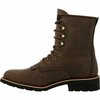 Rocky MonoCrepe 8in Steel Toe Western Boot, CHOCOLATE, M, Size 11.5 RKW0437